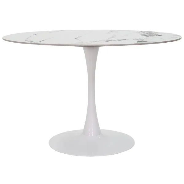 MESA SAARINEN MARMORE ARTI OVAL BRANCA 120X80