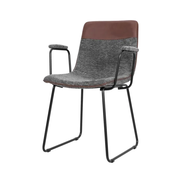 CADEIRA LINEA ASSENTO EM TECIDO BASE METAL PINTADO