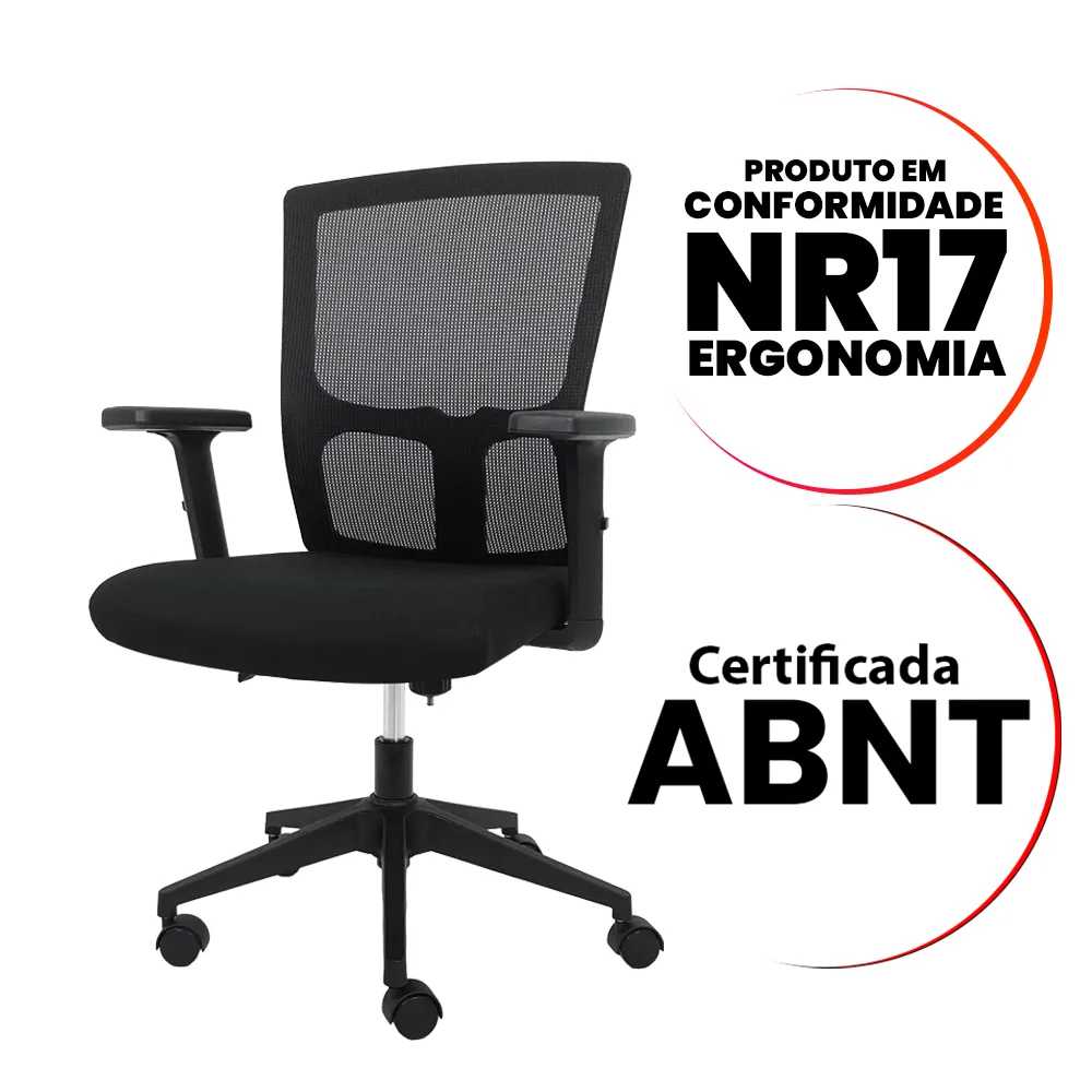  Cadeira Escritório NR diretor preta