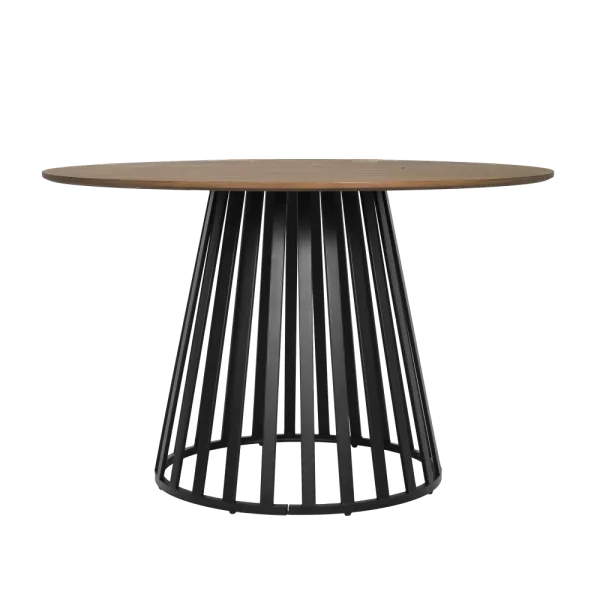 MESA DE CENTRO CONE MARROM CLARO BASE DE METAL