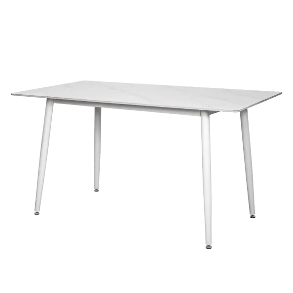  MESA POLAR TAMPO DE CERÂMICA BRANCO BASE AÇO