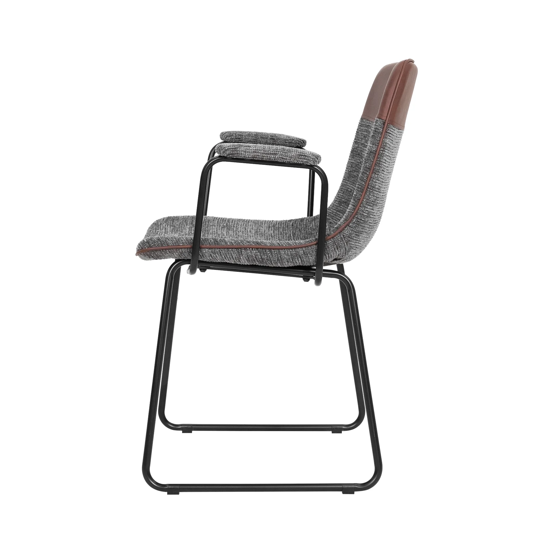 CADEIRA LINEA ASSENTO EM TECIDO BASE METAL PINTADO