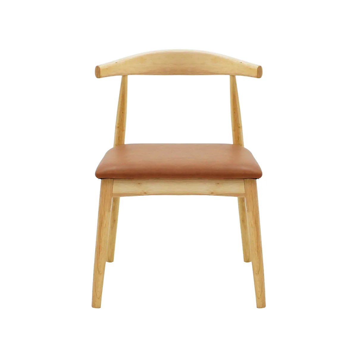 Cadeira Horn Madeira com PU Marrom