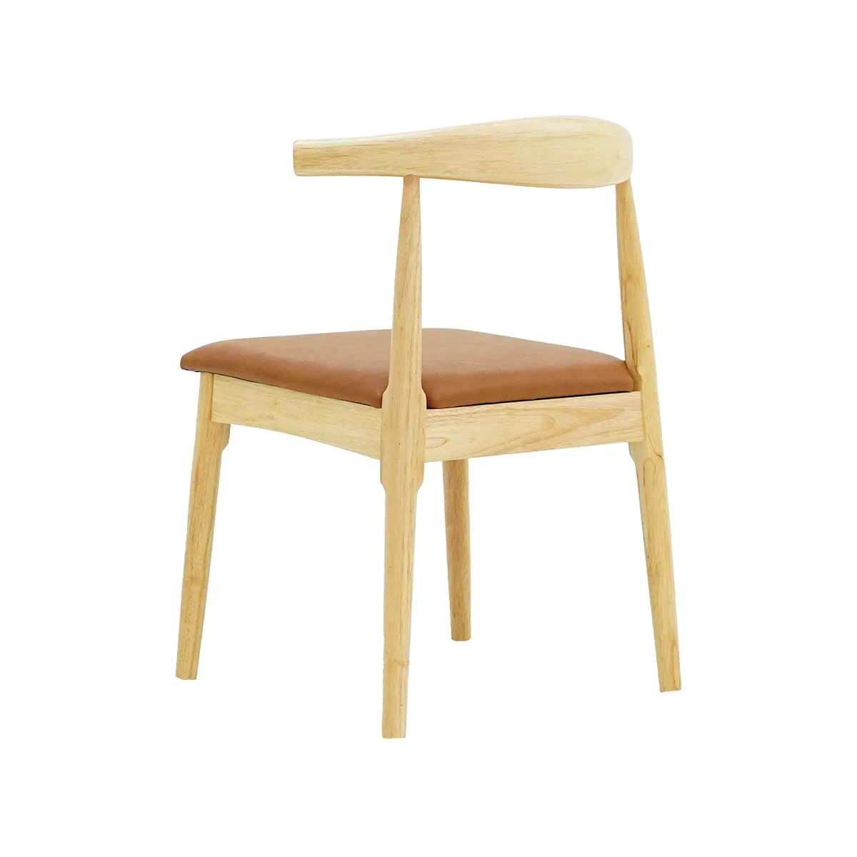 Cadeira Horn Madeira com PU Marrom